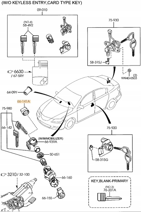 фото №12, Заглушка + ручка замок запалювання mazda 5 cr 6 gg gy cx-7 er cx-9 tb оригінал