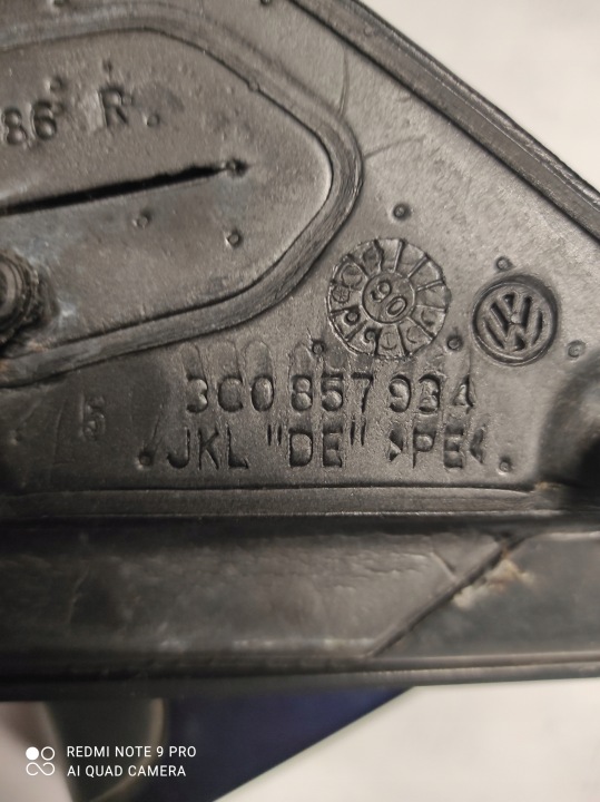 фото №7, Зеркало правое vw passat b6 3c0857934 6pin