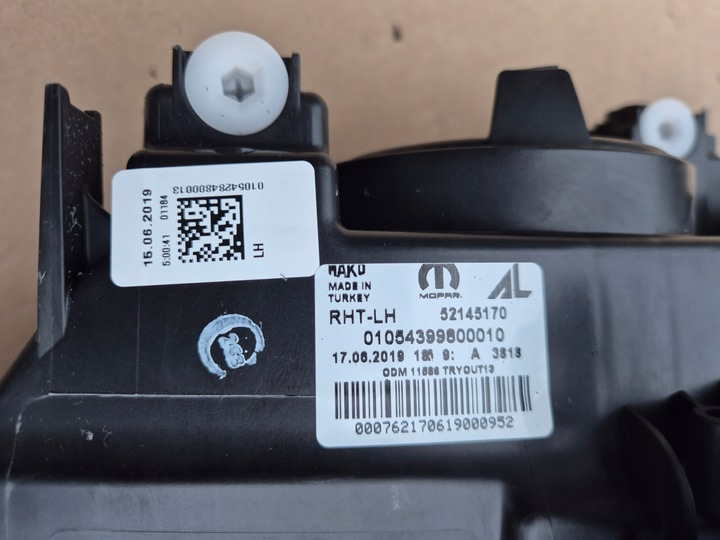 фото №12, Fiat tipo 2 лампа ліва. нова mopar. звичайна h-15.