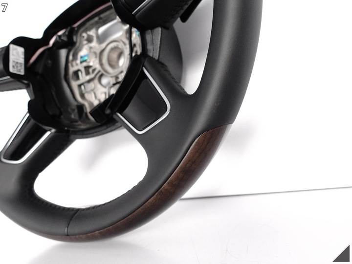 фото №8, Audi a8 s8 4h0 d4 рестайлинг 13-17 руль многофункциональный лепестки дерево кожа