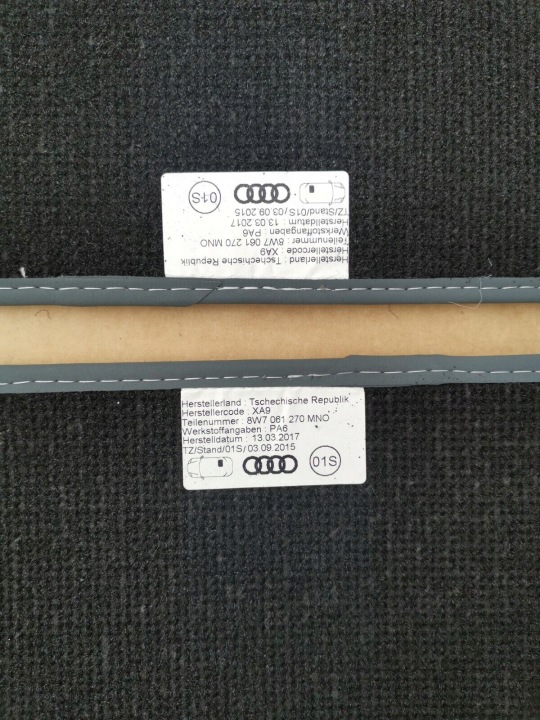 фото №11, Коврики велюровые audi a5 8w7061270 mno