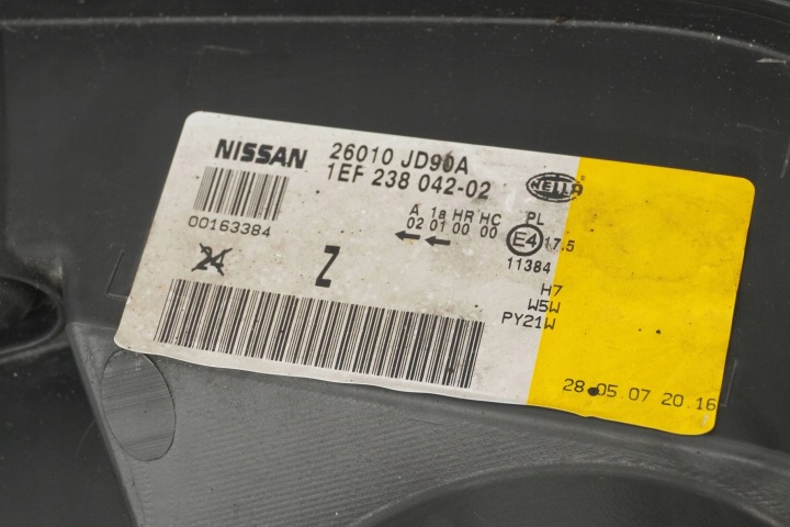 фото №12, Фара передняя правая nissan qashqai j10 26010jd90a