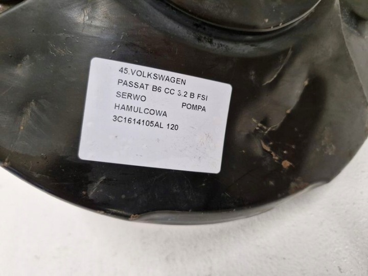 фото №6, Volkswagen passat b6 cc 3.2 b fsi вакуумный усилитель тормозов (серво)  3c1614105al