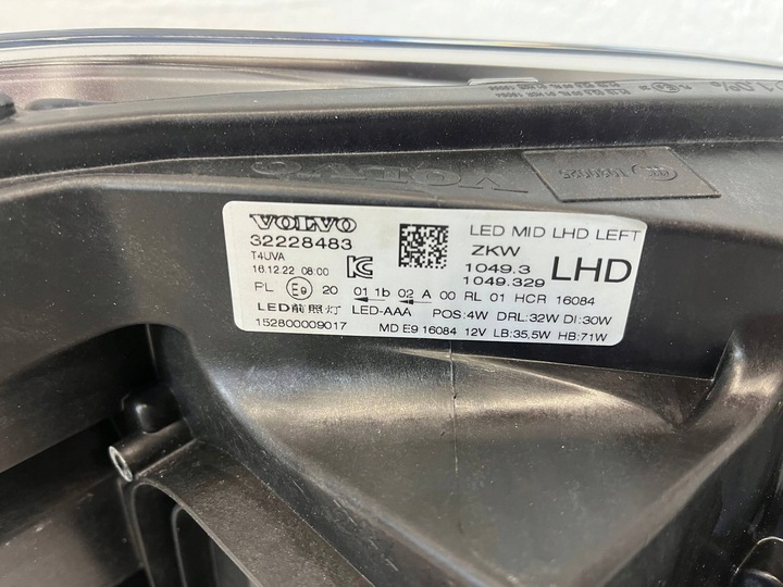 фото №10, Volvo v40 v40 cc лампа ліва повний led mid 16 -19