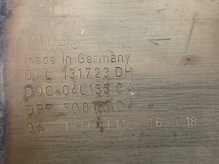 фото №16, Vw golf vii рестайлинг 1.6 tdi dgt audi катализатор фильтр частиц твердых dpf