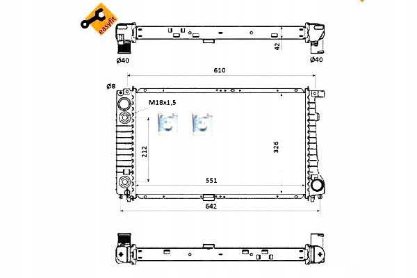 фото №2, Радіаторів двигуна nrf 104063 050970n bw2126