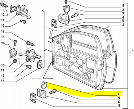 фото №9, Петля двері fiat punto oem номер 7792767