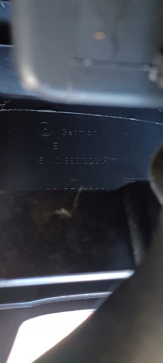 фото №11, Vw golf v plus подлокотник туннель решётка воздуховод белая nić 5m0863323p