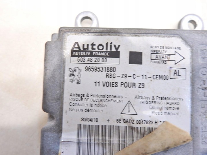 фото №6, Датчик air bag подушка безопасности peugeot 607 рестайлинг 9659531880 603482000