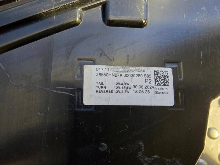 фото №10, Фара задняя зад сторона правая nissan qashqai iii j12 24- 26550-hn27a