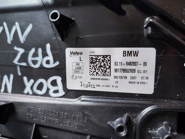 фото №8, Bmw 1 f40 лампа ліва повний led 9482807-09