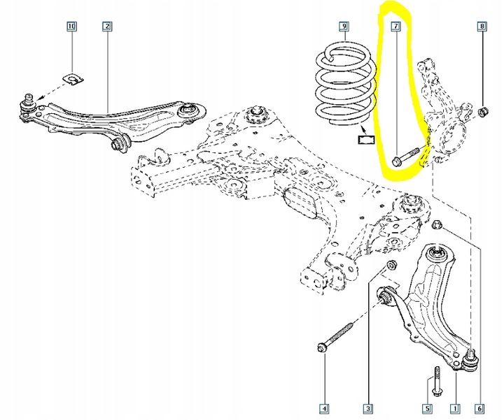 фото №8, Гвинт балка підвішування перед kangoo ii 7703102057