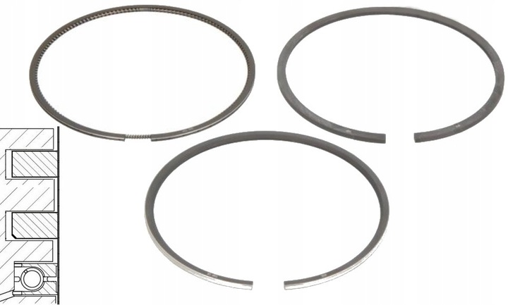 фото №1, Кольца поршневые vw 2,0b/2,8b v6 82,5