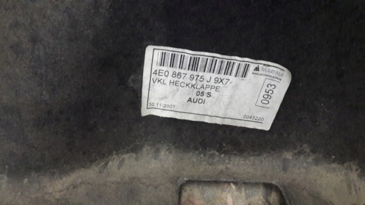 фото №15, 4e0867975j карта кришки багажника audi a8 d3