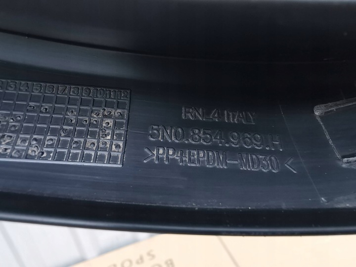 фото №12, Vw tiguan i 5n0 r-line планка na крыло бампер переднее левая 5n0853717n