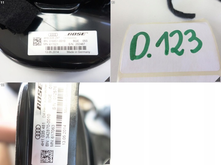 фото №12, Audi a8 s8 4h0 d4 набор сабвуфер динамиков bose