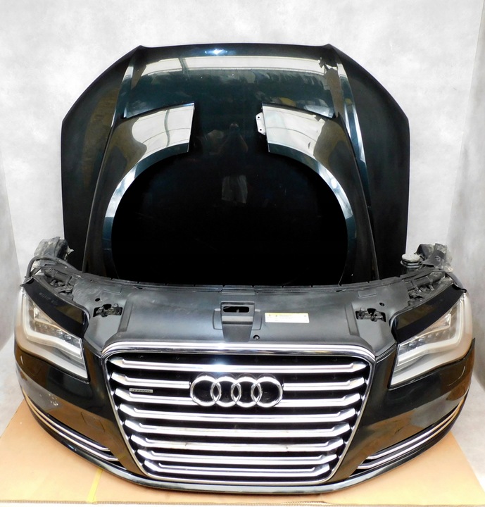 фото №5, Audi a8 d4 4h комплектный перед бампер лампы капот pas полный led чёрный