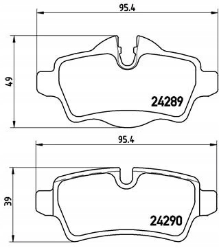 фото №2, Brembo гальмівні колодки ham. зад mini r50 r53 r56 r57 r58 r59 1.4-2.0d 2006-