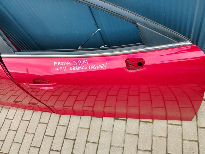 фото №11, Mazda 3 bm hb дверь правая перед зад красный 41v оригинальная запчасть лак 13-17