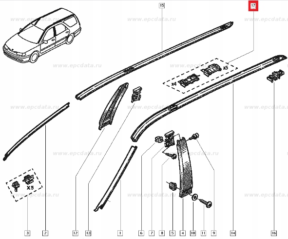 фото №9, Кронштейны планки renault laguna оригинальный номер 7701469148