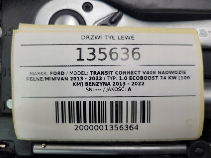 фото №14, Двері зад ліве ford transit connect mk2 оригінал
