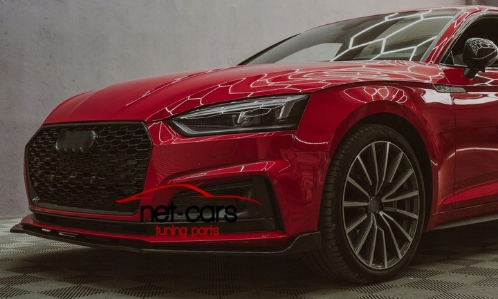 фото №10, Спойлер spliter накладка audi a5 f5 b9 16-19 звичайний бампер чорний блиск