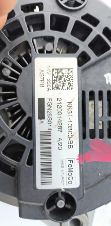 фото №12, Генератор custom 2,0 tdci 2016 2017 2018 2019 transit mk8 240 a оригінал