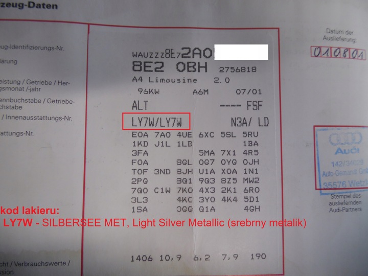 фото №8, Планка дверная левая перед audi a4 b6 ly7w sedan