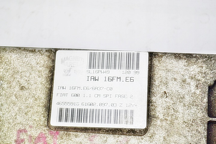 фото №13, Fiat 600 1.1 компьютер iaw16fm.e6 46555916 магнит