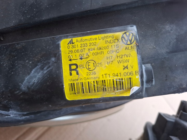 фото №9, Лампа лампы перед передняя левая правая kpl vw touran i 1 рестайлинг fl eu