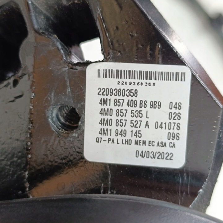 фото №11, Audiq7 sq7 4m0 4m1 дзеркало каркас ліве przednioe 15 pin камера 4m1857409bs