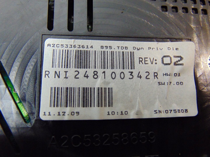 фото №11, Спидометр манометр renault megane iii 1.5 dci европа 248100342r