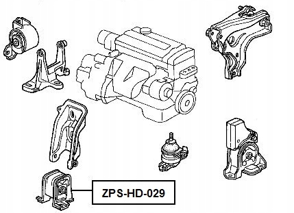 фото №16, Подушка двигателя honda odyssey ii rhd ra6 99-