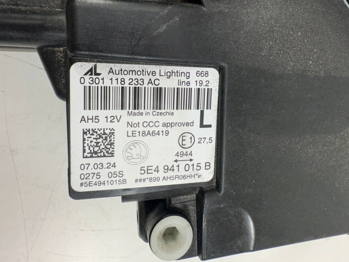 фото №14, Левое полный led crystal skoda octavia iv 4 5e4 европа идеальная 5e4941015b