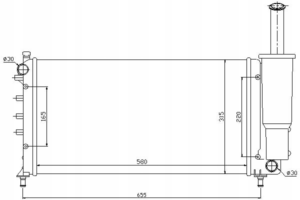 фото №2, Радиаторов двигателя fiat punto 1.2/1.2cng 09.99-03.1