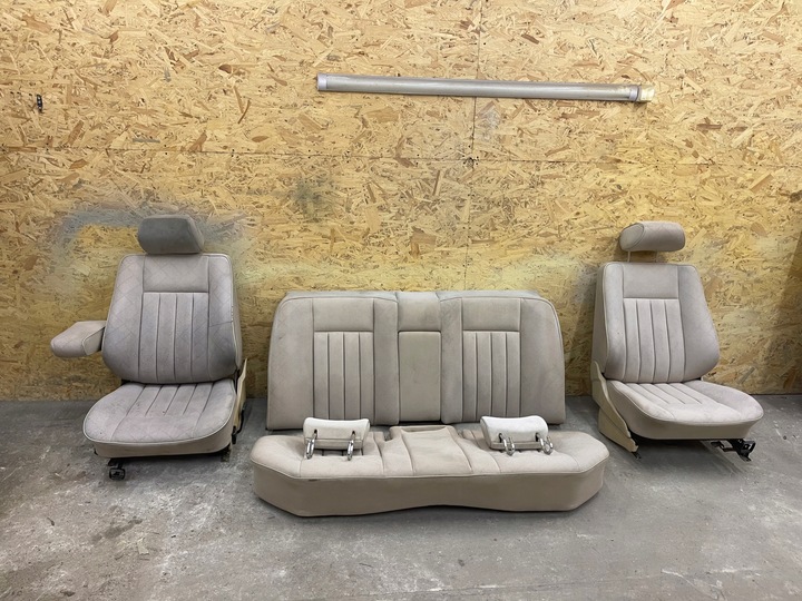 фото №15, Сиденья передний задние светлый bez ёлочка mercedes w124