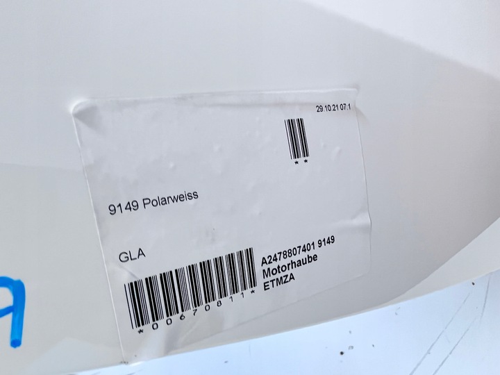 фото №6, Капот mercedes w247 gla polarweiss 149