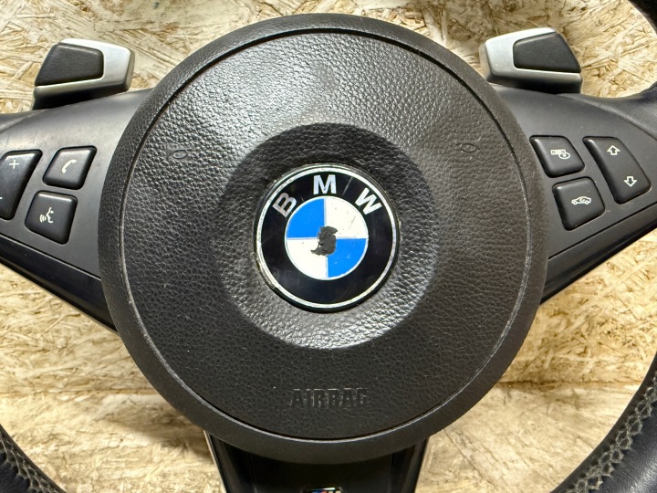 фото №6, Руль лепестки кожа+ подушка bmw m5 e60 m6 e63 m набор ori oem