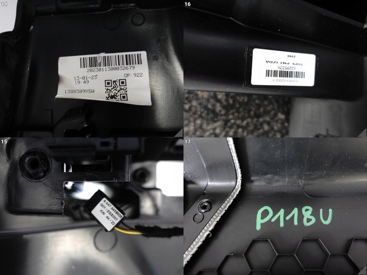 фото №12, Mercedes v-klasa w447 оббивка двері лівих зад шкіра dekor extra довгий