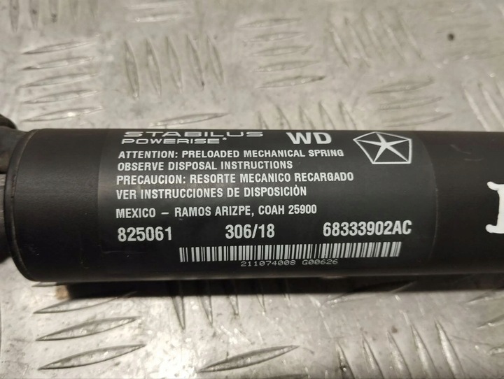 фото №6, Dodge durango 2014 амортизатор крышки задней багажника 68333902ac