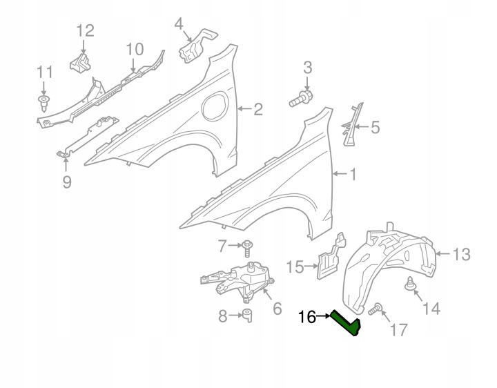 фото №6, Volvo xc60 ii брызговик правое перед 32392707