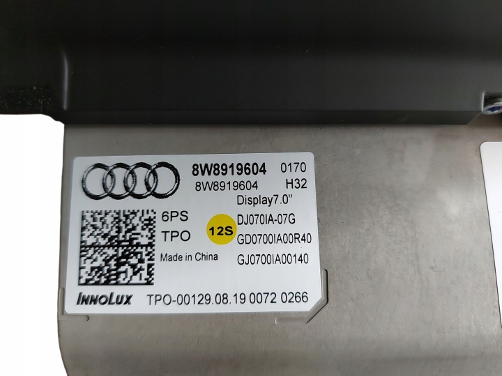 фото №5, Дисплей монитор audi a5 f5 2019 год дисплей 7.0 oem номер 8w8919604