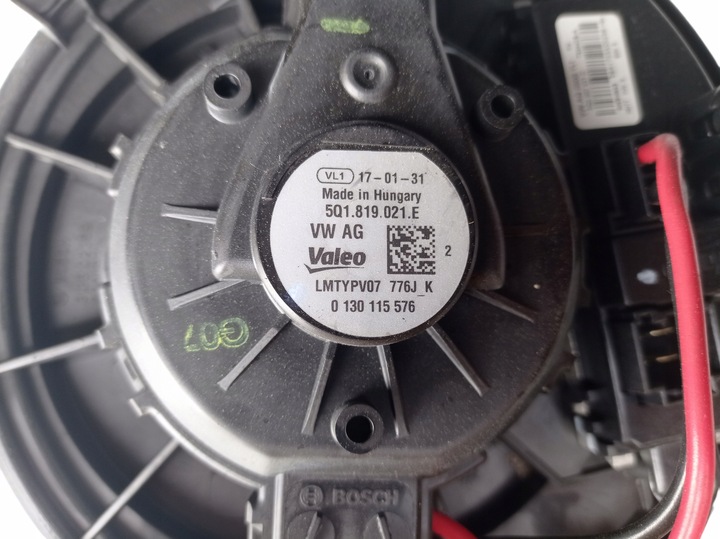 фото №4, Vw golf viii вентилятор повітродувка повітропровід 5q1819021e