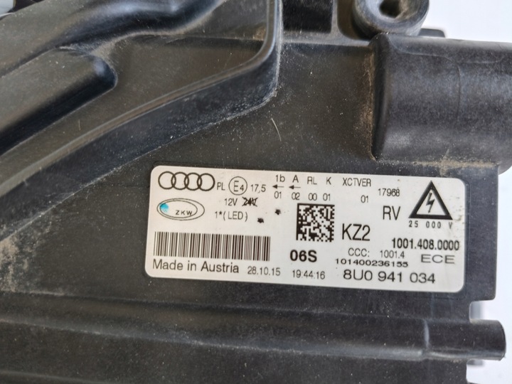 фото №9, Лампа правая фара audi q3 8u 8u0 14- рестайлинг полный led