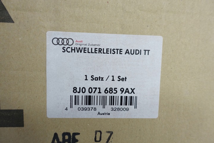 фото №15, Планка пороговая левая правая audi tt 8j0 новое oem