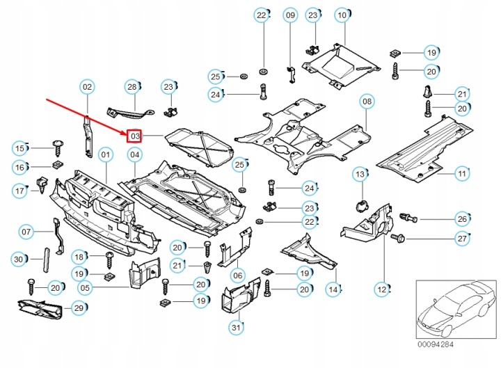 фото №9, Bmw 7 e38 центральна захист двигуна 51718163833 8163833