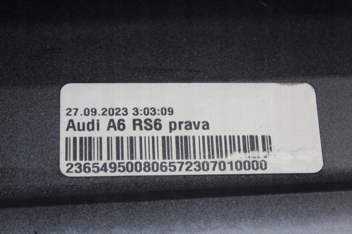 фото №5, Молдинг пороговая правая audi rs6 c8 новая oem 4k0853856b