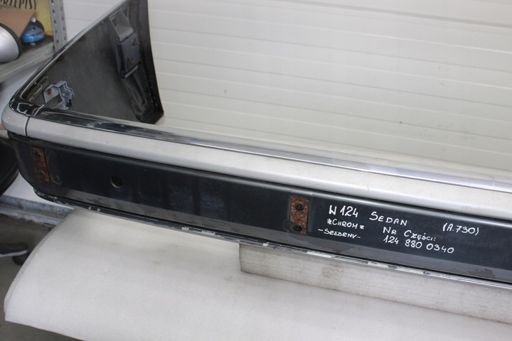 фото №15, Mercedes w124 бампер зад задній sedan хром