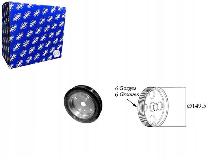 фото №1, Колесо ременное вала коленчатого volvo s60 i s80 i v70 ii v70 iii xc70 i