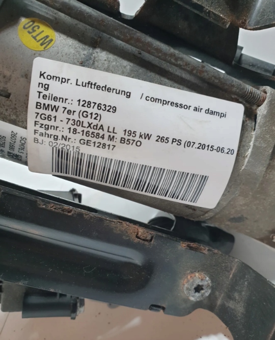 фото №7, Bmw g11 g12 насос niwo компрессор подвески wabco 6861882 potestowa